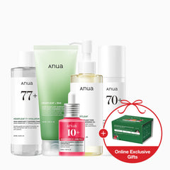Anua Complete Skincare Set – Heartleaf + Niacinamide Routine for Clear & Hydrated Skin | 100% Authentic Korean Skincare