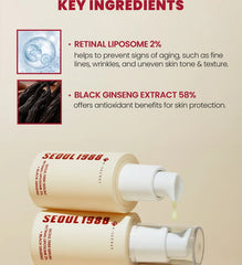 KSECRET SEOUL 1988 Serum: Retinal Liposome 2% + Black Ginseng 30ml