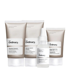 The Ordinary Balance Set: Squalane Cleanser 50ml, Salicylic Acid 2% Masque 50ml, Hyaluronic Acid 2% + B5 30ml, Natural Moisturizing Factors + HA 30ml