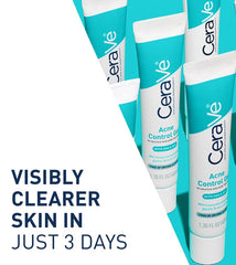 CeraVe Acne Control Gel 1.35 oz (3-Pack) – 2% Salicylic Acid + AHA/BHA for Clearer Skin in 3 Days