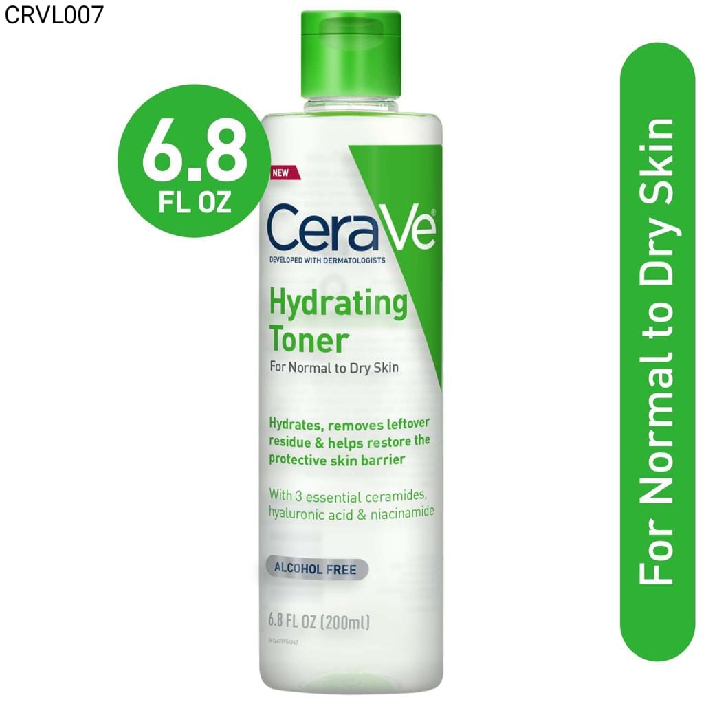CeraVe Hydrating Toner 6.8 fl oz – Alcohol-Free with Ceramides, Hyaluronic Acid & Niacinamide for Normal to Dry Skin