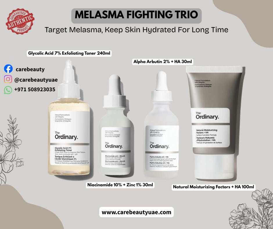 The Ordinary Melasma Fighting Trio – Dark Spot & Skin Tone Care Set