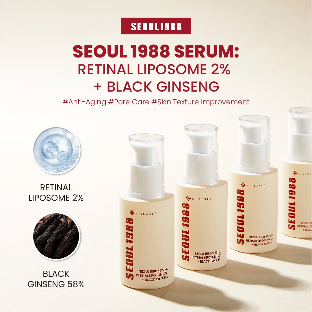 KSECRET SEOUL 1988 Serum: Retinal Liposome 2% + Black Ginseng 30ml
