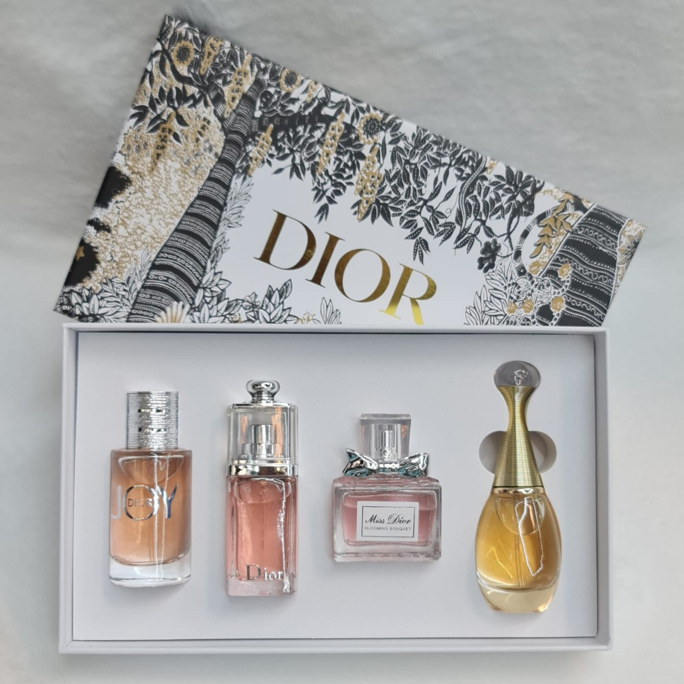 Dior 4-Piece Perfume Gift Set for Women – Luxury Eau de Parfum Mini Collection (Joy, Miss Dior & More)