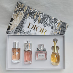 Dior 4-Piece Perfume Gift Set for Women – Luxury Eau de Parfum Mini Collection (Joy, Miss Dior & More)