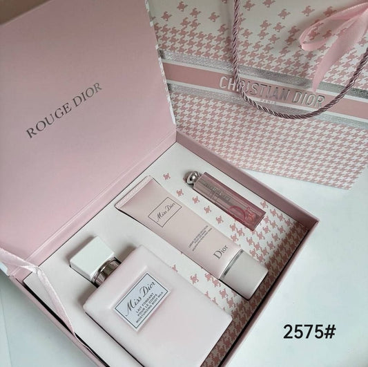 Rouge Dior 3-Piece Luxury Gift Set for Women – Miss Dior Perfume, Body Lotion & Lip Glow Collection