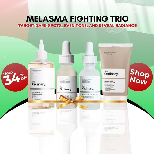 The Ordinary Melasma Fighting Trio – Dark Spot & Skin Tone Care Set