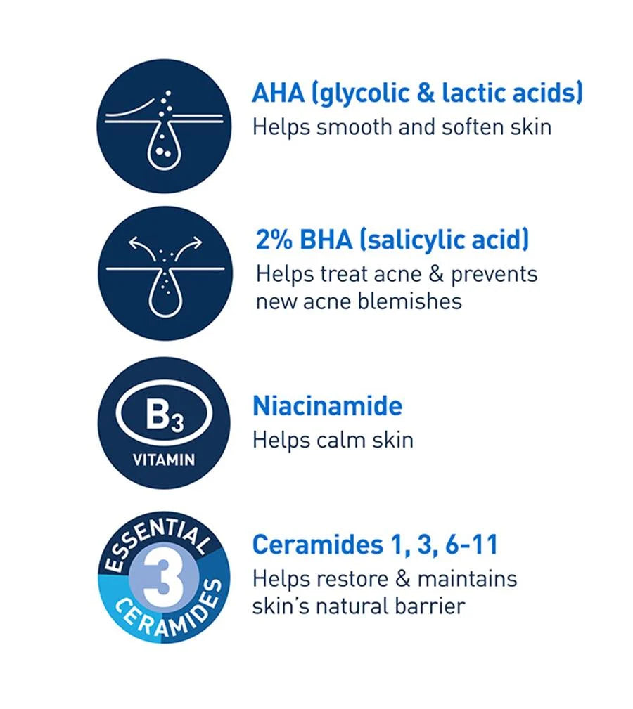 CeraVe Acne Control Gel 1.35 oz (3-Pack) – 2% Salicylic Acid + AHA/BHA for Clearer Skin in 3 Days