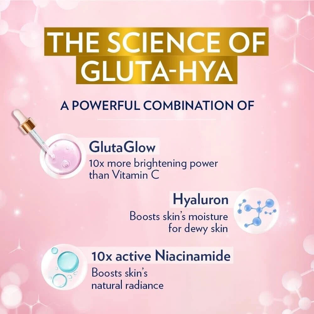 Vaseline Bright GLUTA HYA Serum Burst Lotion Dewy Radiance + Flawless Glow combo