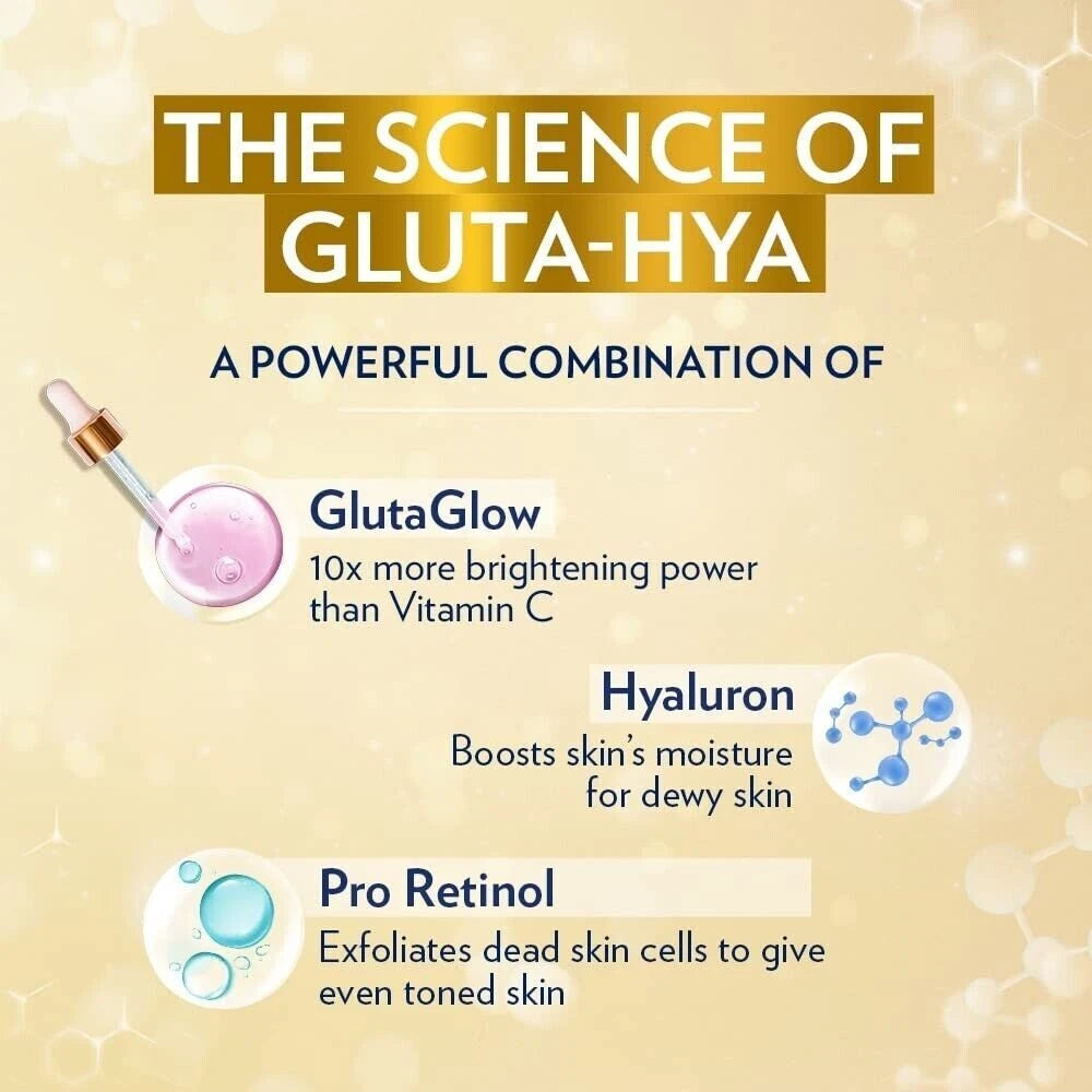Vaseline Bright GLUTA HYA Serum Burst Lotion Dewy Radiance + Flawless Glow combo
